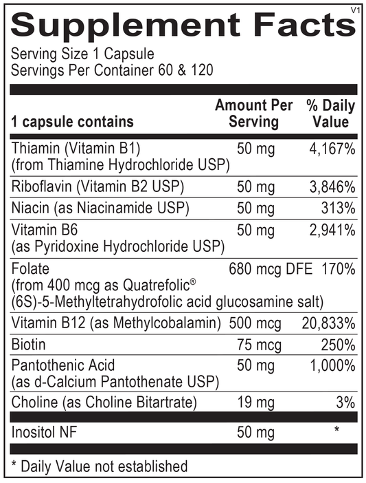 Ortho Molecular Methyl B Complex 60 Capsules