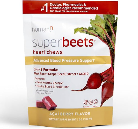 Super Beets Heart Chews - Nitric Oxide Production and Blood Pressure Support