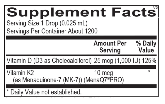 Ortho Molecular - Liquid Vitamin D3 with K2